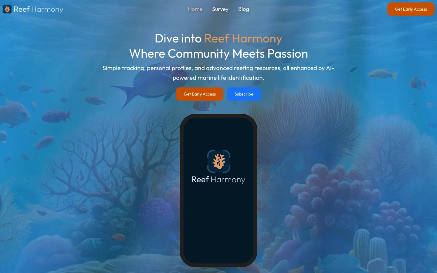 Reef Harmony homepage